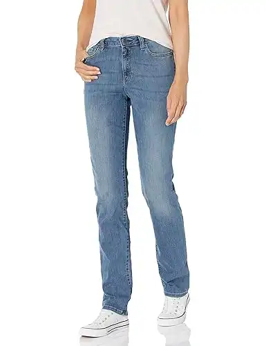 Amazon Essentials Women's Jeans, Mid Rise Straight Leg Style, Slim Fit